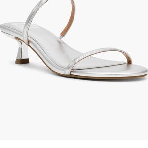 DV by Dolce Vita Women's Silver Slide Sandals